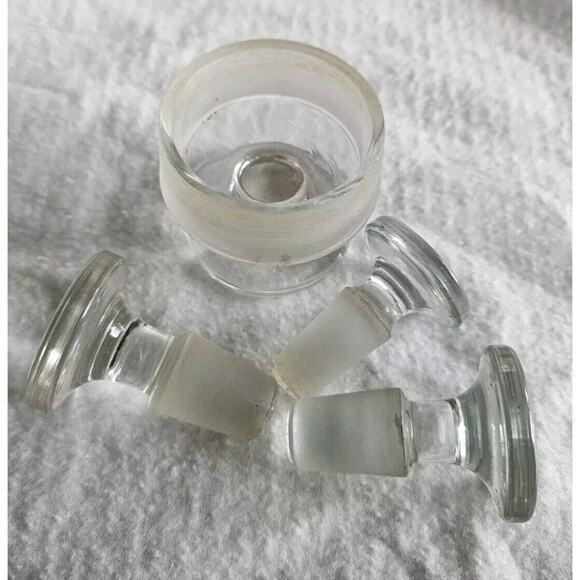 Glass BOTTLE STOPPERS Mixed Lot of 4 Used Apothecary Jar Stoppers - Picture 1 of 7